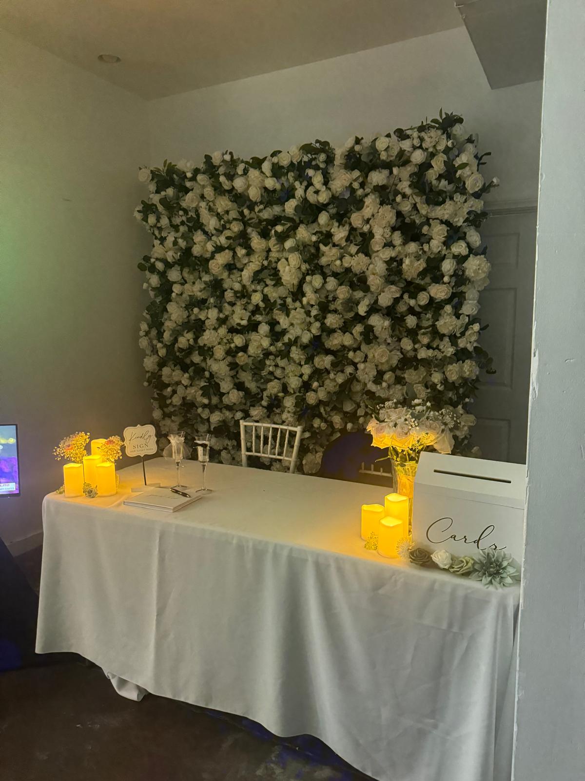 Selfie mirror station at a wedding